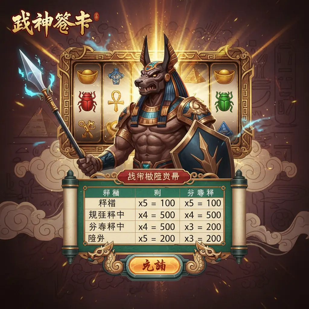 老虎機賠率表 - 戰神賽特