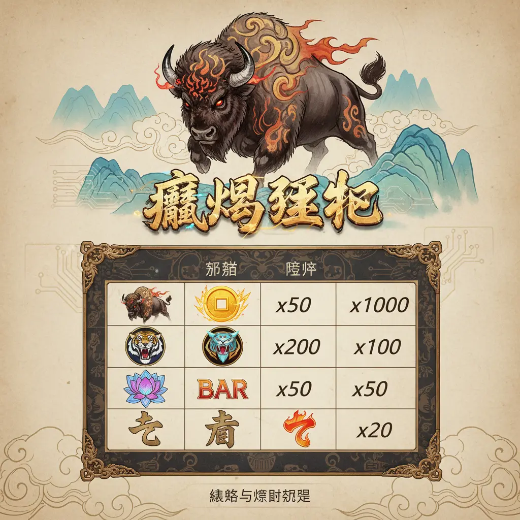 老虎機賠率表 - 瘋狂野牛